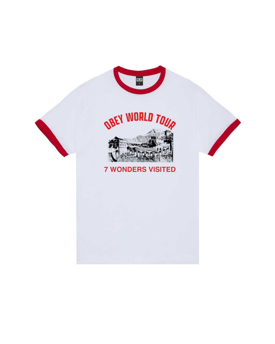 7 WONDERS VISITED RINGER T-SHIRT - Image 1
