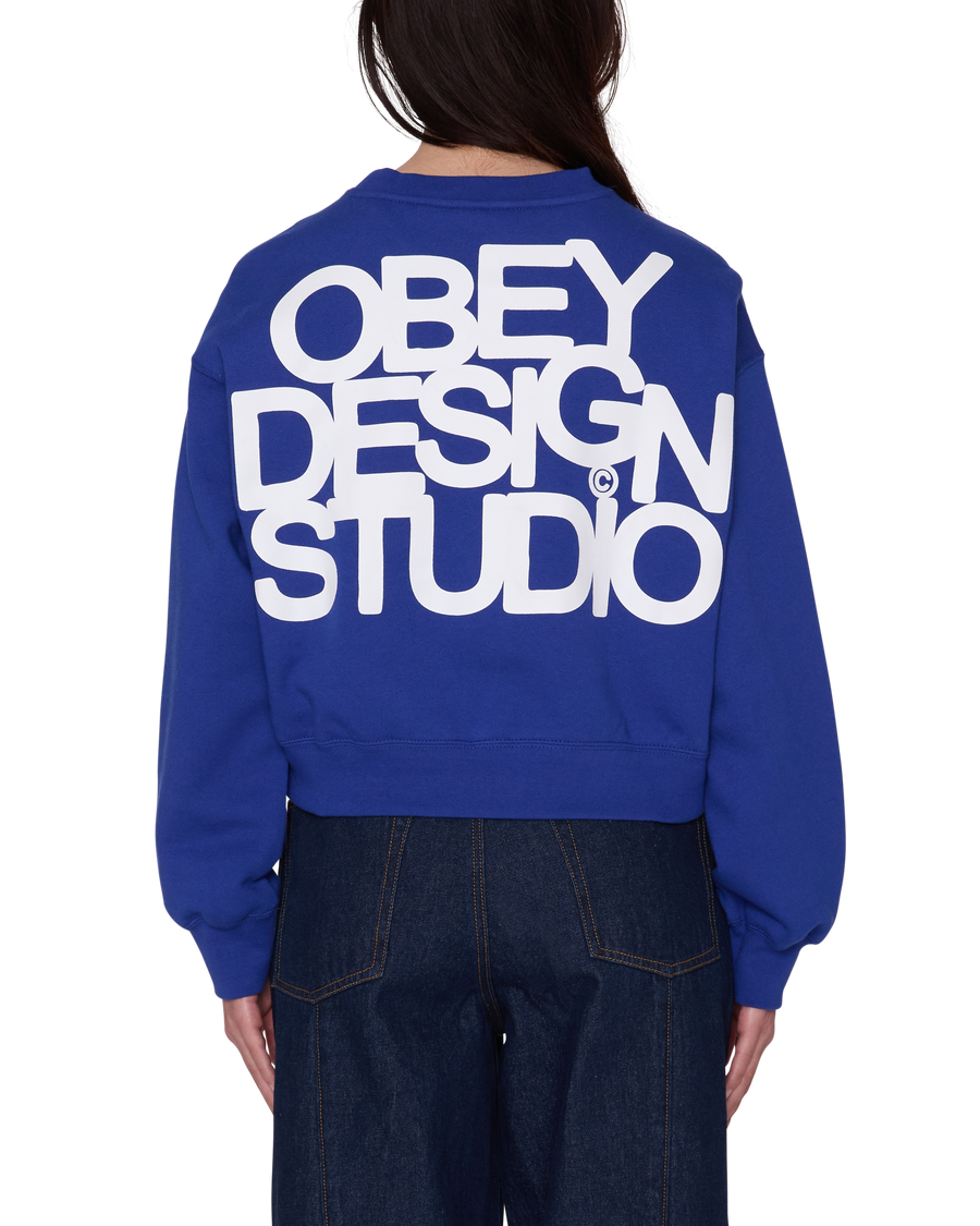 OBEY DESIGN STUDIO CROPPED CREWNECK - Image 1