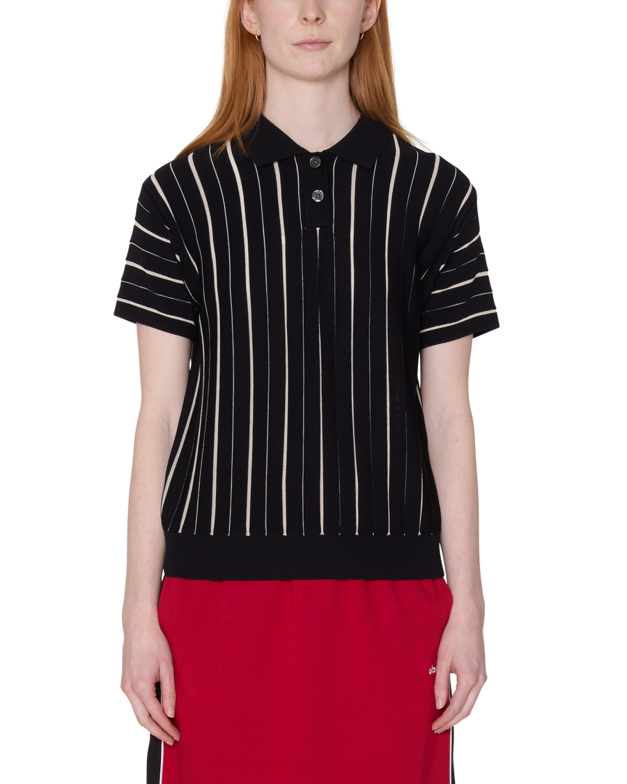 ARLO STRIPE POLO SWEATER - Image 1