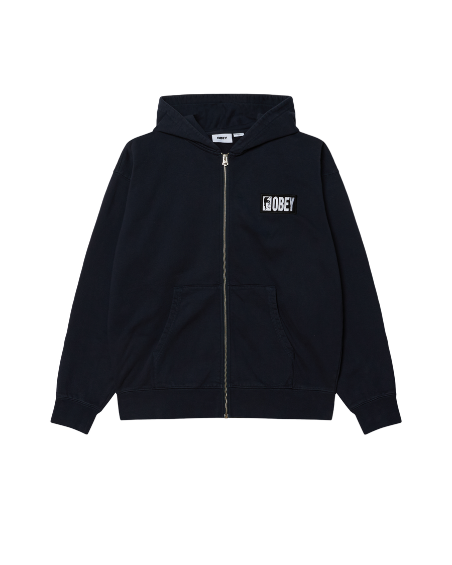 MARGIN FADED ZIP HOOD - Image 1