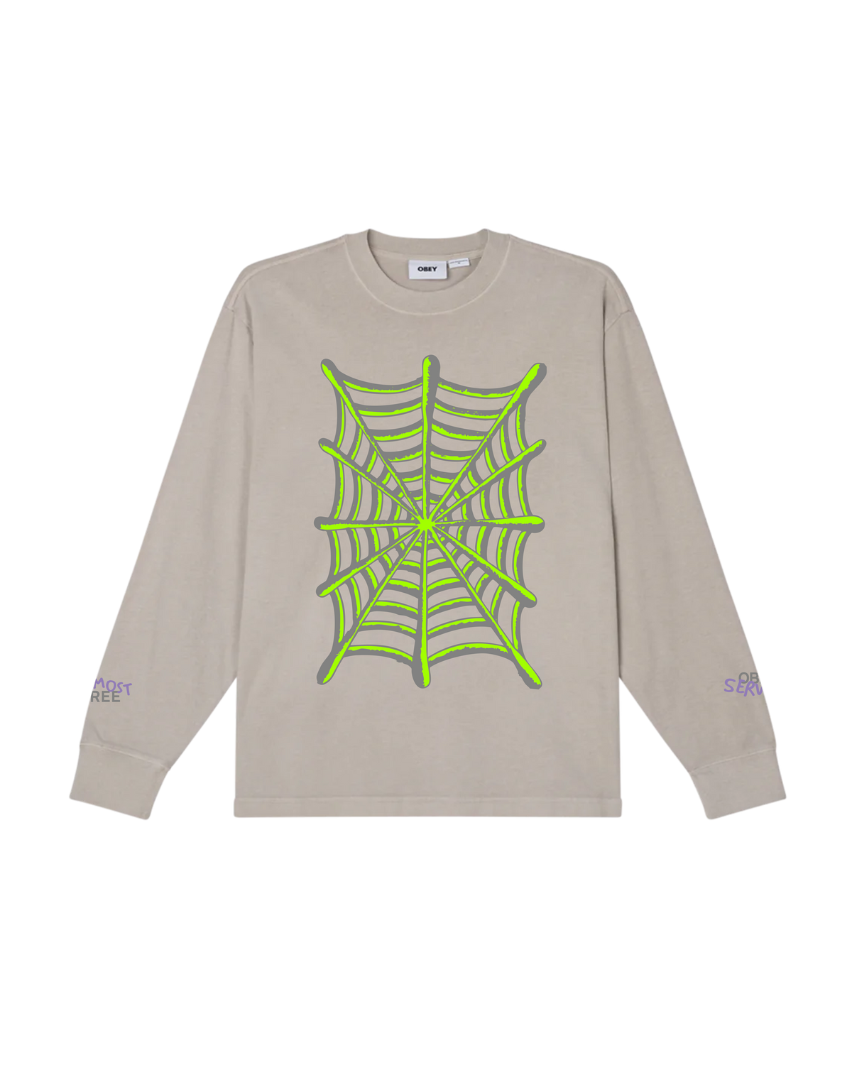 ALMOST FREE OBEY LS PIGMENT T-SHIRT - Image 1