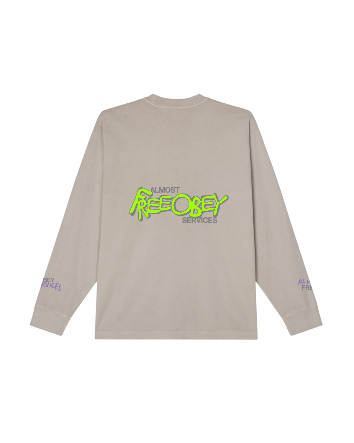 ALMOST FREE OBEY LS PIGMENT T-SHIRT - Image 2