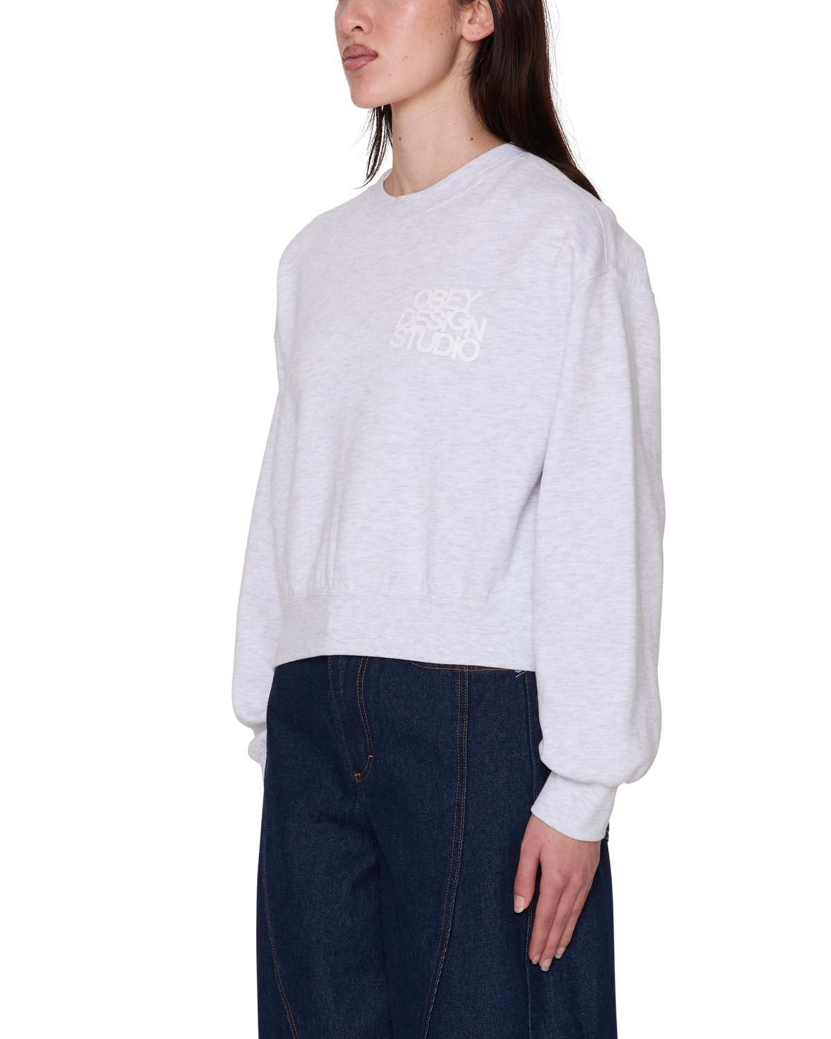 OBEY DESIGN STUDIO CROPPED CREWNECK - Image 3