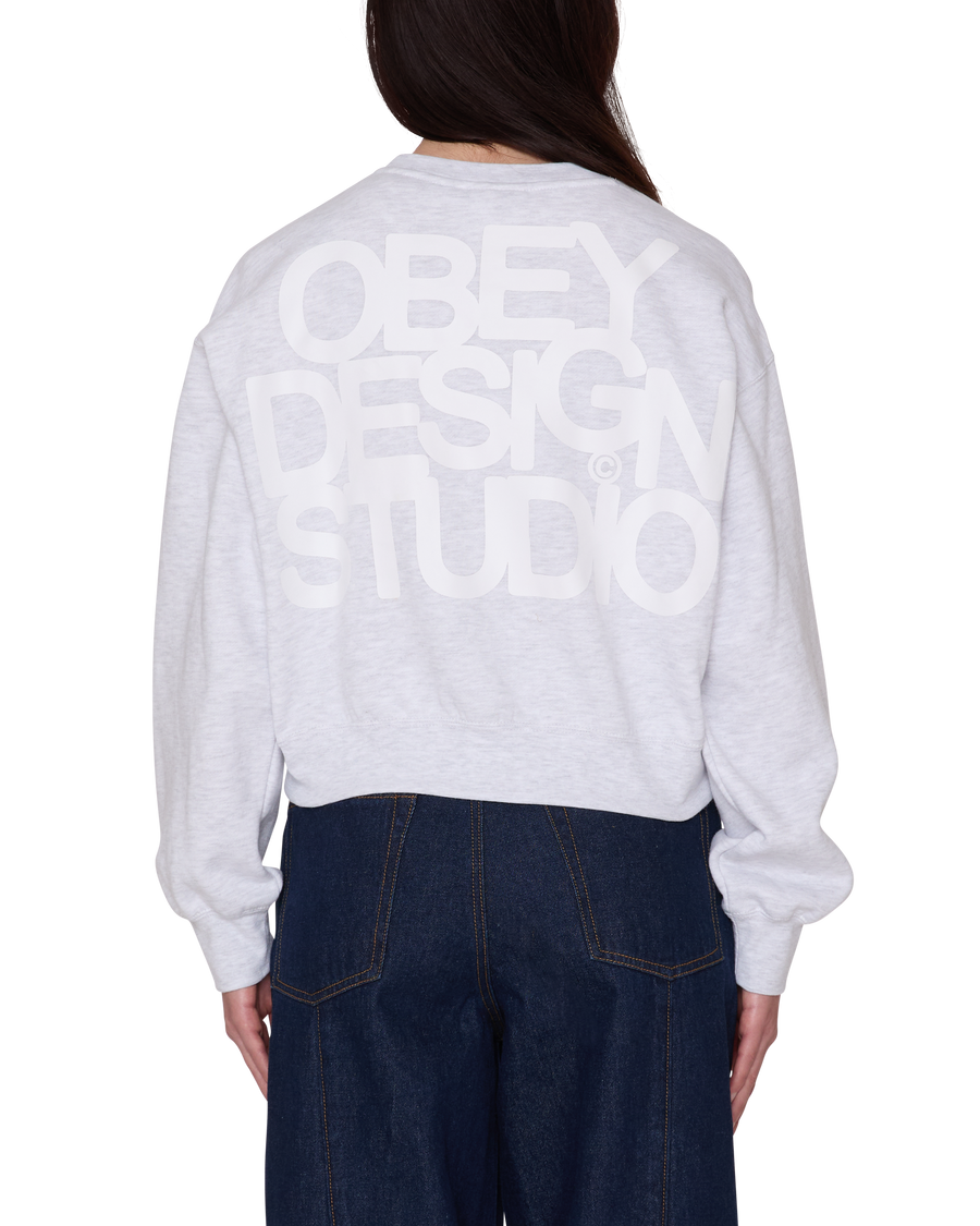 OBEY DESIGN STUDIO CROPPED CREWNECK - Image 1