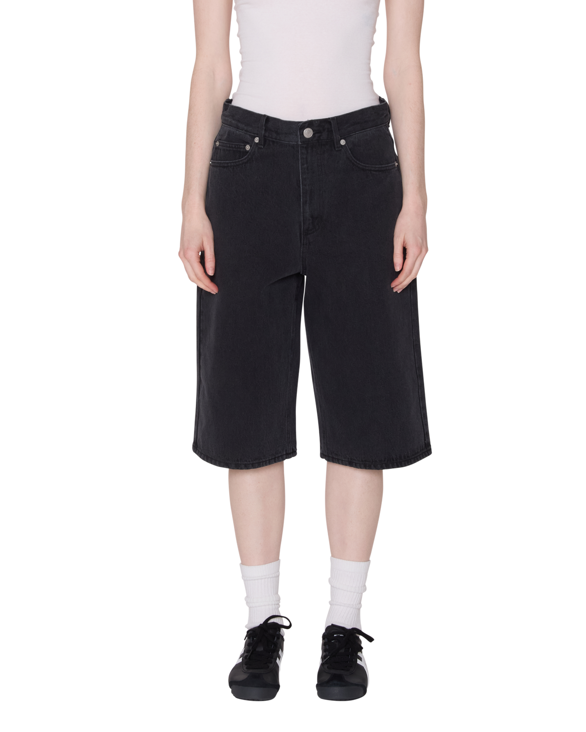 KARINA LONG DENIM SHORT - Image 1